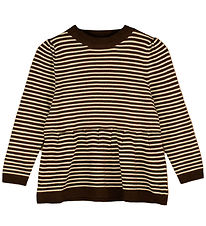Fliink Bluse - Strik - Viskose - Favo Peplum - Chicory Coffee/Sa