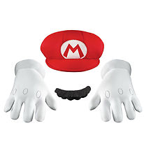Disguise Udklædning - Mario Hat m. Overskæg & Handsker