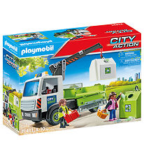 Playmobil City Action - Lastbil m. Container Til Genbrugsglas -