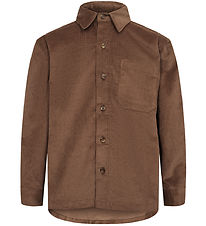 Schnoor Skjorte - Fløjl - Medium Brown