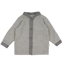 Joha Cardigan - Uld - Gr/Hvid