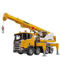 Bruder Arbejdsmaskine - Scania Super 560R Liebherr Kranbil m. Ly