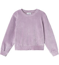 Name It Bluse - Cropped - Velour - NmfVeloa - Lavender Mist