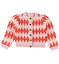 Copenhagen Colors Cardigan - Uld - Bubblegum Red Combi