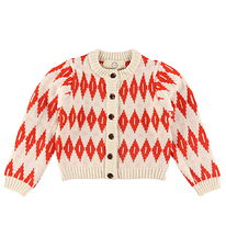 Copenhagen Colors Cardigan - Uld - Cream Red Combi