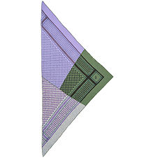 Lala Berlin Trklde - 162x85 - Triangle Trinity Patchwork - Lav