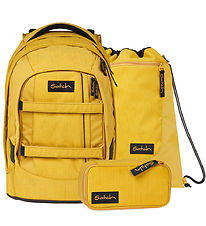 Satch Skoletaskesæt - Fløjl - Heritage - Oldschool - Retro Honey