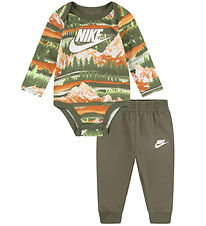 Nike St - Sweatpants Body l/ - Medium Olive/Orange