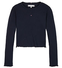 Tommy Hilfiger Bluse - Essential Rib - Desert Sky