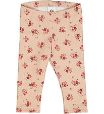 Müsli leggings - Dahlia - Rose Sugar m. Blomster