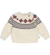 Msli Bluse - Knit Jacquard Sweater - Balsam Cream