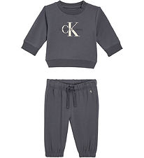 Calvin Klein Sweatsæt - Monogram - Dark Grey