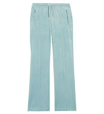 Juicy Couture Velurbukser - Blue Surf m. Similisten