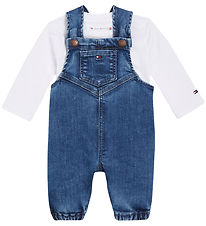 Tommy Hilfiger St - Bluse/Smkbukser - Baby Denim Dungaree - De