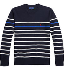 Polo Ralph Lauren Bluse - Strik - Navy m. Striber