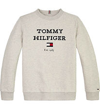 Tommy Hilfiger Sweatshirt - TH Logo - New Light Grey Heather