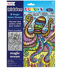 Ooly Malebog - Hidden Colors Magic Paint Sheets - Magic Ocean