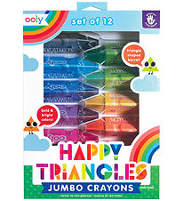 Ooly Farveblyanter - 12 stk - Happy Triangles Jumbo Crayons