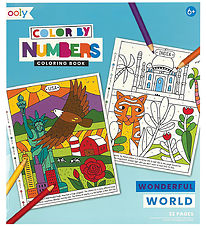 Ooly Color By Number Malebog - 32 sider - Wonderful World