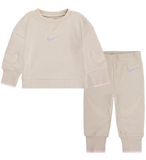 Nike Sweatst - Sanddrift m. Logoer