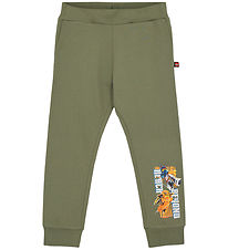 LEGO Ninjago Sweatpants - LWPhilo 105 - Stvet Grn m. Print