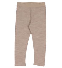 Hust and Claire Leggings - Uld/Bambus - Laki - Biscuit Melange