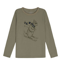 Hust and Claire Bluse - Uld/Bambus - Abba - Khaki