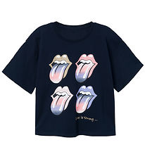 Name It T-shirt - NkfNarina Rollingstones - Noos - Dark Sapphire