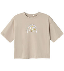 Name It T-shirt - NkfVamina - Pure Cashmere/Smile