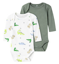 Name It Body l/ - Noos - NbmBody - 2 pak - Laurel Wreath/Lime D