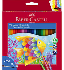 Faber-Castell Farveblyanter - Akvarel - 24 stk + 1 Pensel