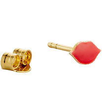 Design Letters rering - 1 stk - Kiss - Gold