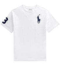 Polo Ralph Lauren T-shirt - Hvid m. Navy