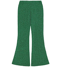 The New Bukser - TnJidalou - Flared Pants - Bright Green Glitter