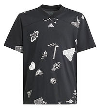 adidas Performance T-shirt - J Bluv T - Sort/Hvid