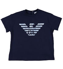 Emporio Armani T-shirt - Navy m. Logo