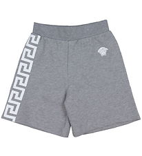 Versace Sweatshorts - Gråmeleret m. Hvid