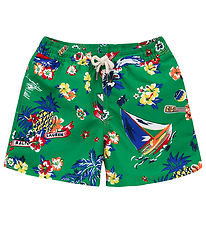 Polo Ralph Lauren Badeshorts - Traveler - Grn m. Print