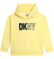 DKNY Hættetrøje - Straw Yellow m. Sort