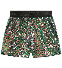 Karl Lagerfeld Shorts - Deep Mint m. Pailletter
