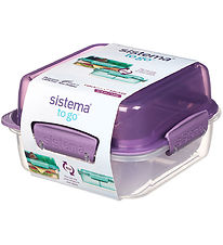Sistema Madkasse - Lunch Stack To Go Square - 1,24 L - Lilla
