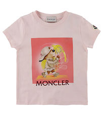 Moncler T-shirt - Rosa m. Tennisspiller