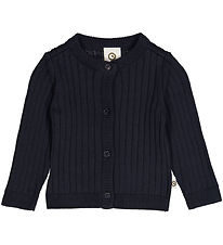 Msli Cardigan - Strik Rib - Night Blue