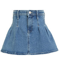 Tommy Hilfiger Nederdel - Pleated Denim - Rivendelmid