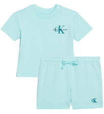 Calvin Klein St - T-shirt/ Shorts - Monogram Logo - Blue Tint