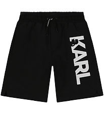 Karl Lagerfeld Badeshorts - Sort m. Hvid