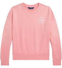 Polo Ralph Lauren Sweatshirt - Ribbon Pink m. Hvid