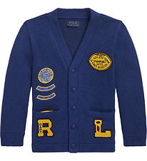 Polo Ralph Lauren Cardigan - Strik - Bl m. Patches