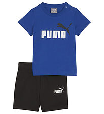 Puma Sæt - T-shirt/Shorts - Minicats - Cobalt Glaze