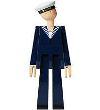 Kay Bojesen Træfigur - Marine - 20,5 cm - Mørk Blå/Hvid